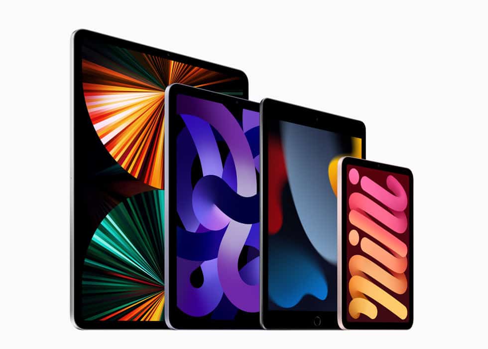 Apple 2022 iPad familie lineup