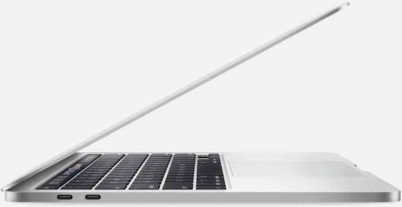 Macbook Pro 13" - Intel  i5 2,0GHz - 16GB Ram - SSD 512GB - 2020 - Silver - Toetsenbord Belgisch