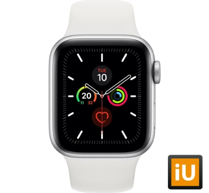 Apple Watch Series 5 (40mm) aluminium, sportbandje Zilver (Wit)