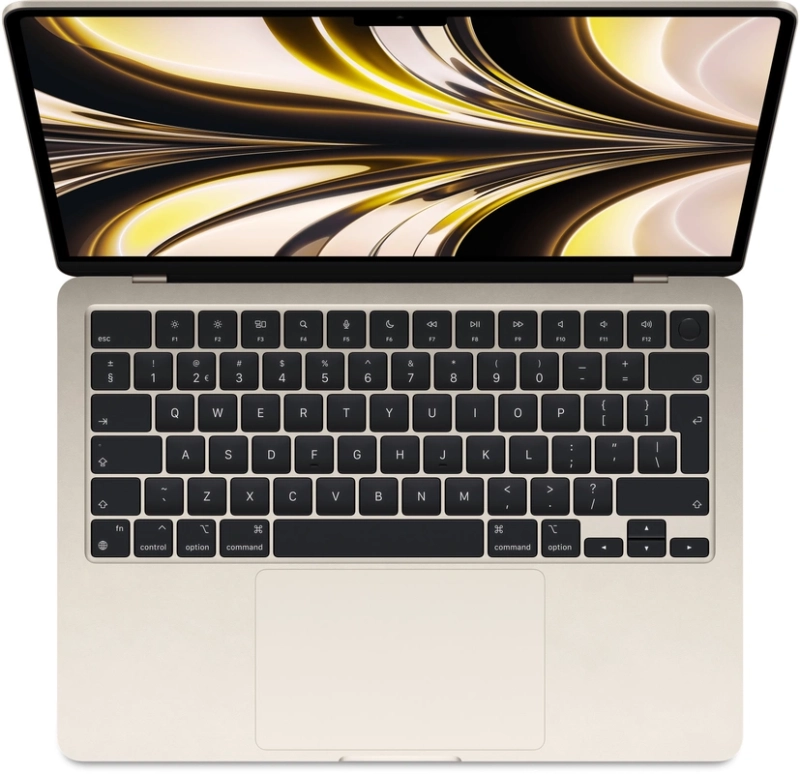 Macbook Air 13" - Apple M2 8-Core - Apple 10-Core GPU - 8GB Ram - SSD 512GB - 2022 - Starlight - Nederlands toetsenbord