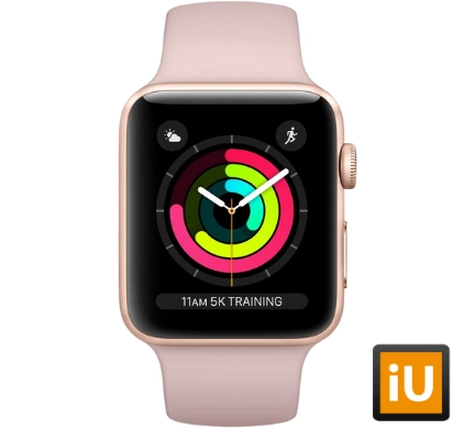 Apple Watch Series 3 (Sportbandje, 38mm) Goud (Roze)